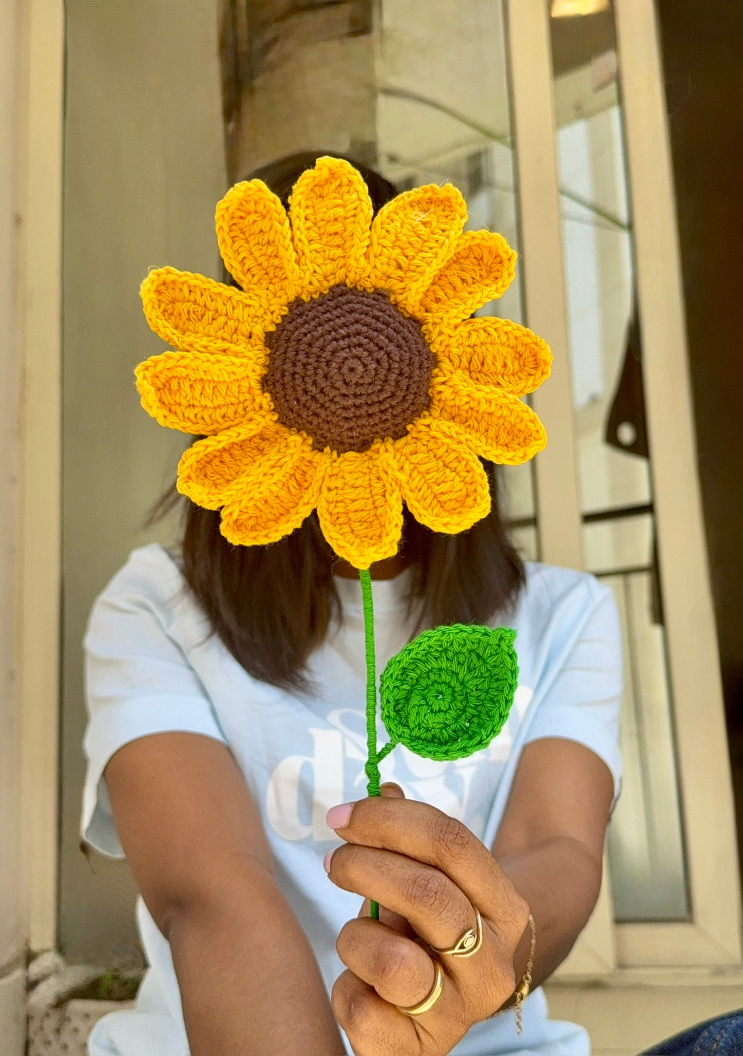 Handmade Crochet Sunflower