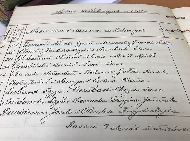 MARRIAGES_1931_AVRUM RUV PRZEDECKI_GNEND
