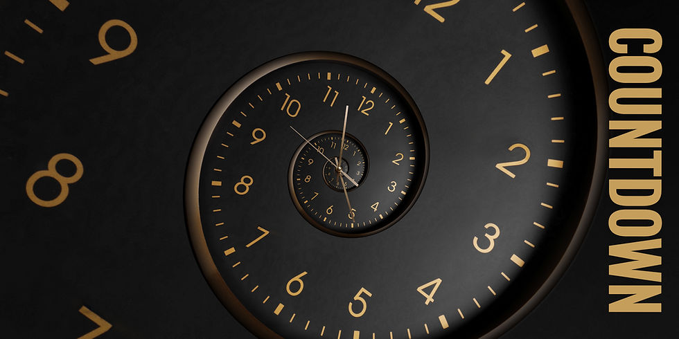 A spiralling clock.