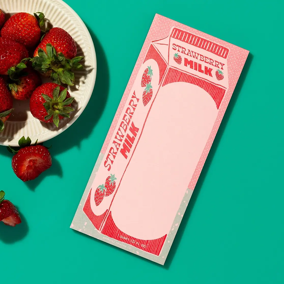 Strawberry Milk Notepad
