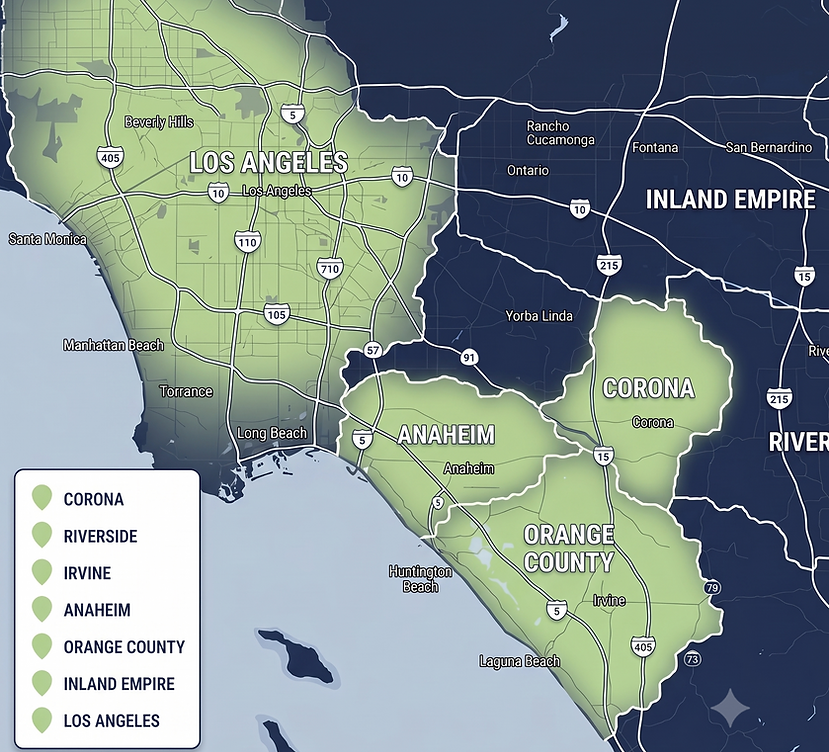 Map service areas