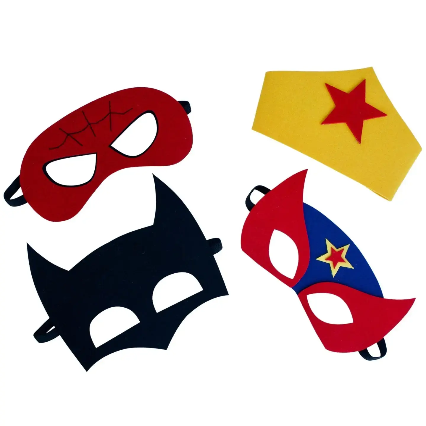 Superheroes Felt Masks (Set of 4)