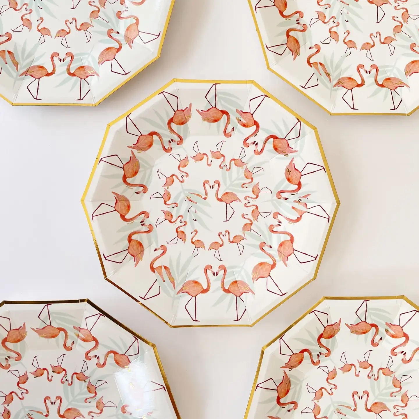 Flamingos Small Plates (Set of 8)