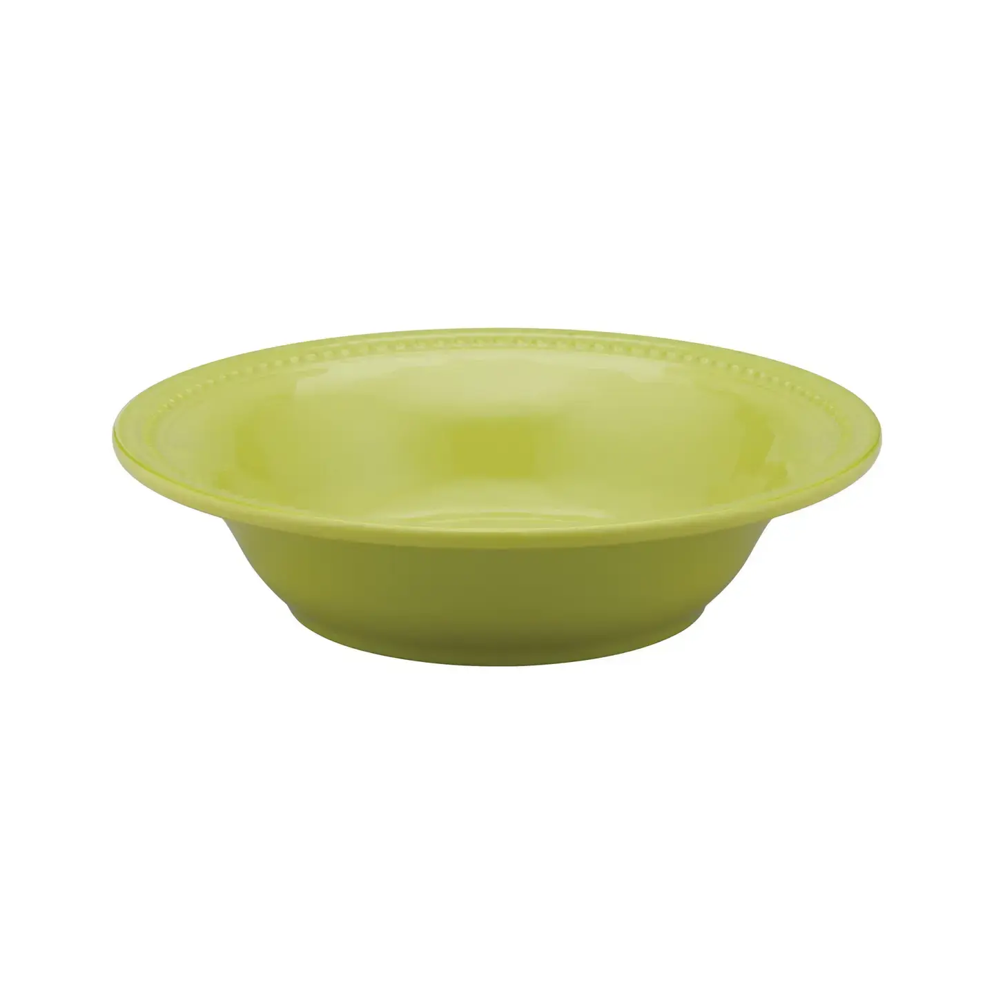 Beaded 8 1/4" Melamine Bowl,  Green