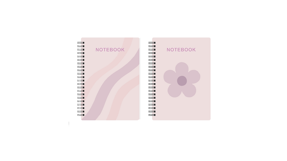 Artable Blossom & Lavender Current, combo of 2 notebooks, Ruled 160 Pages