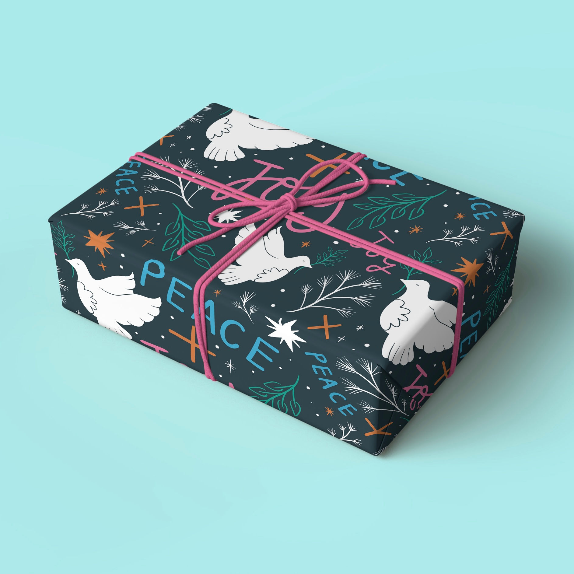 Peace and Joy Christmas Gift Wrap