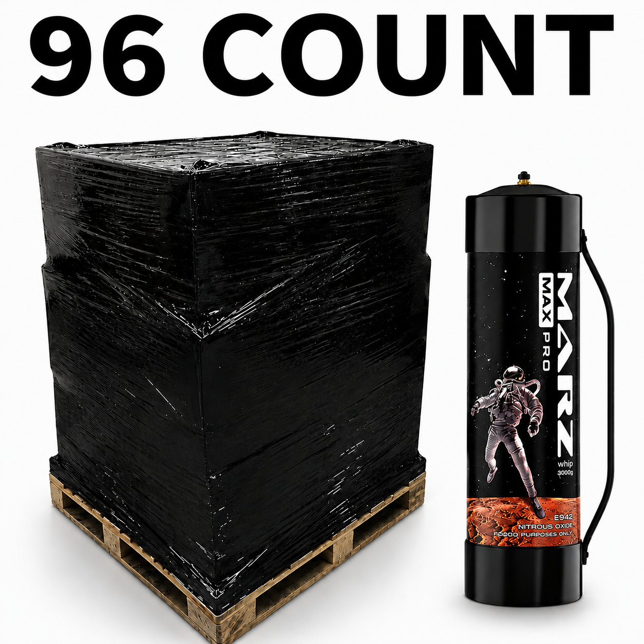 96 Count Pallet Marz Whip Max Pro Pure Unflavored 4.5L/3000g