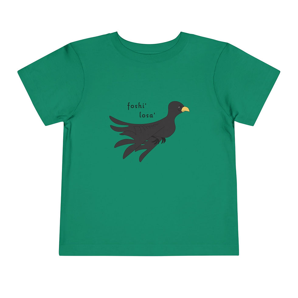 Thumbnail: Toddler Tee - foshi' losa' Black Bird from the foshi' Book of Colors