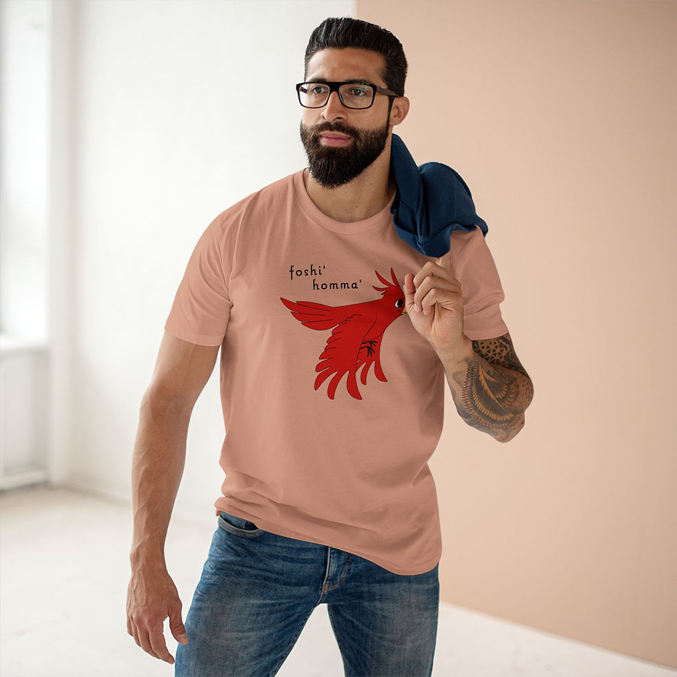 Thumbnail: Adult T-Shirt - Red Bird Character Tee - foshi' Chickasaw Book of Colors