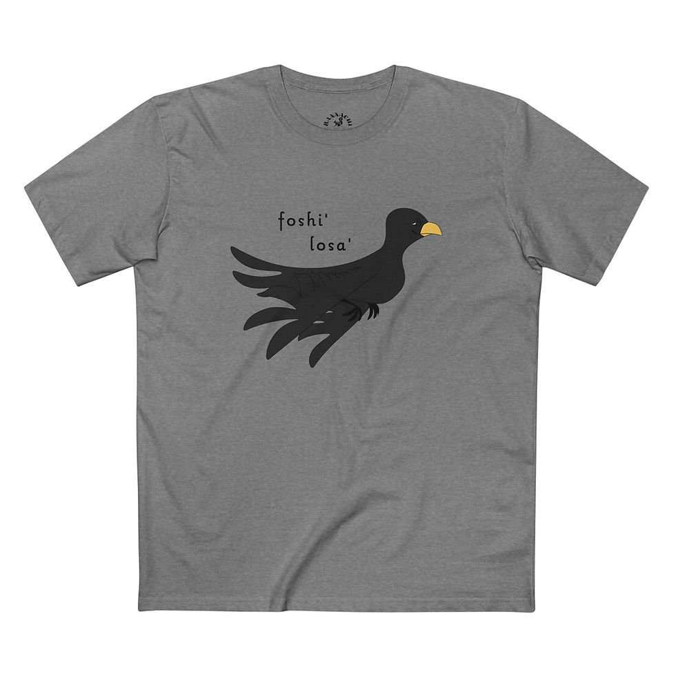 Thumbnail: Adult T-Shirt - Black Bird Character Tee - foshi' Chickasaw Book of Colors