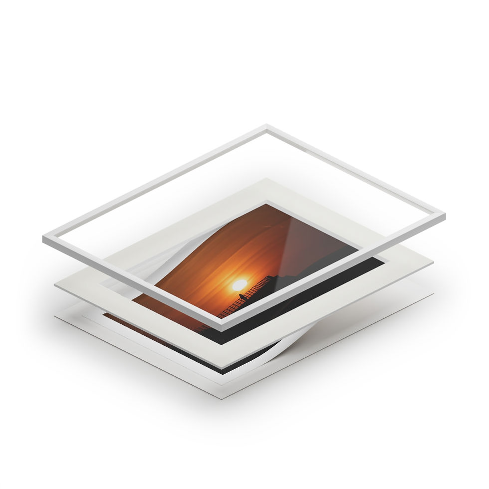 Miniatura: Contemplation under Sunset - Fine Art Prints (Passepartout Paper Frame)