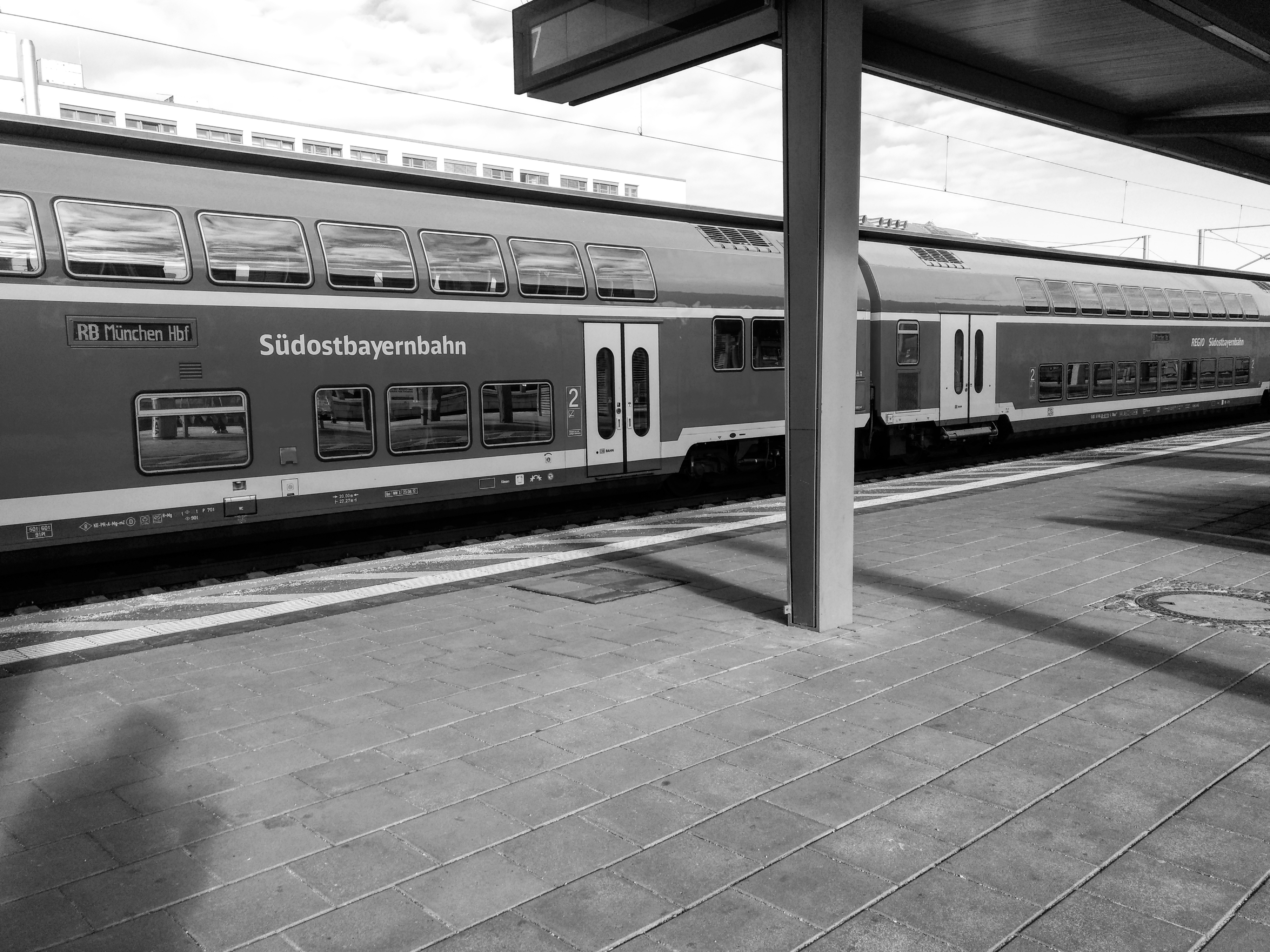 Between the train