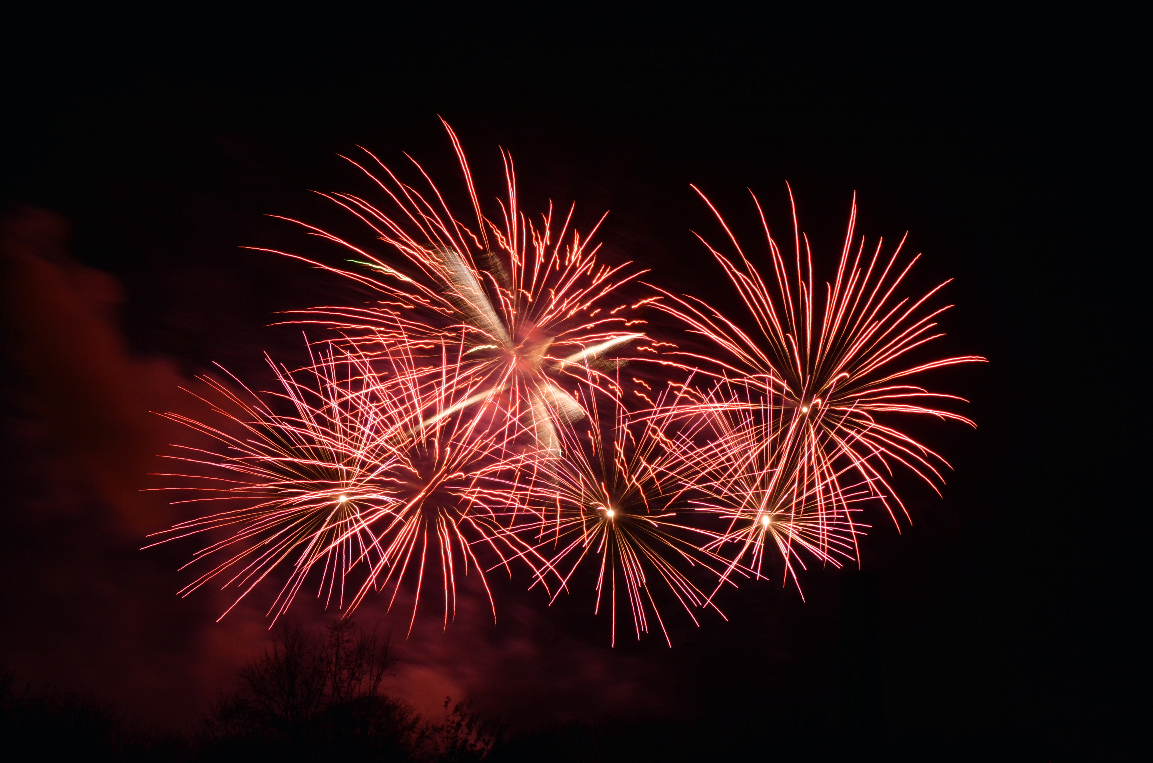 Red fire work