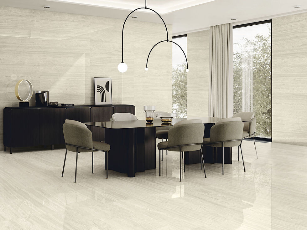 Миниатюра: CARRELAGE EFFET TRAVERTIN SOL ET MUR