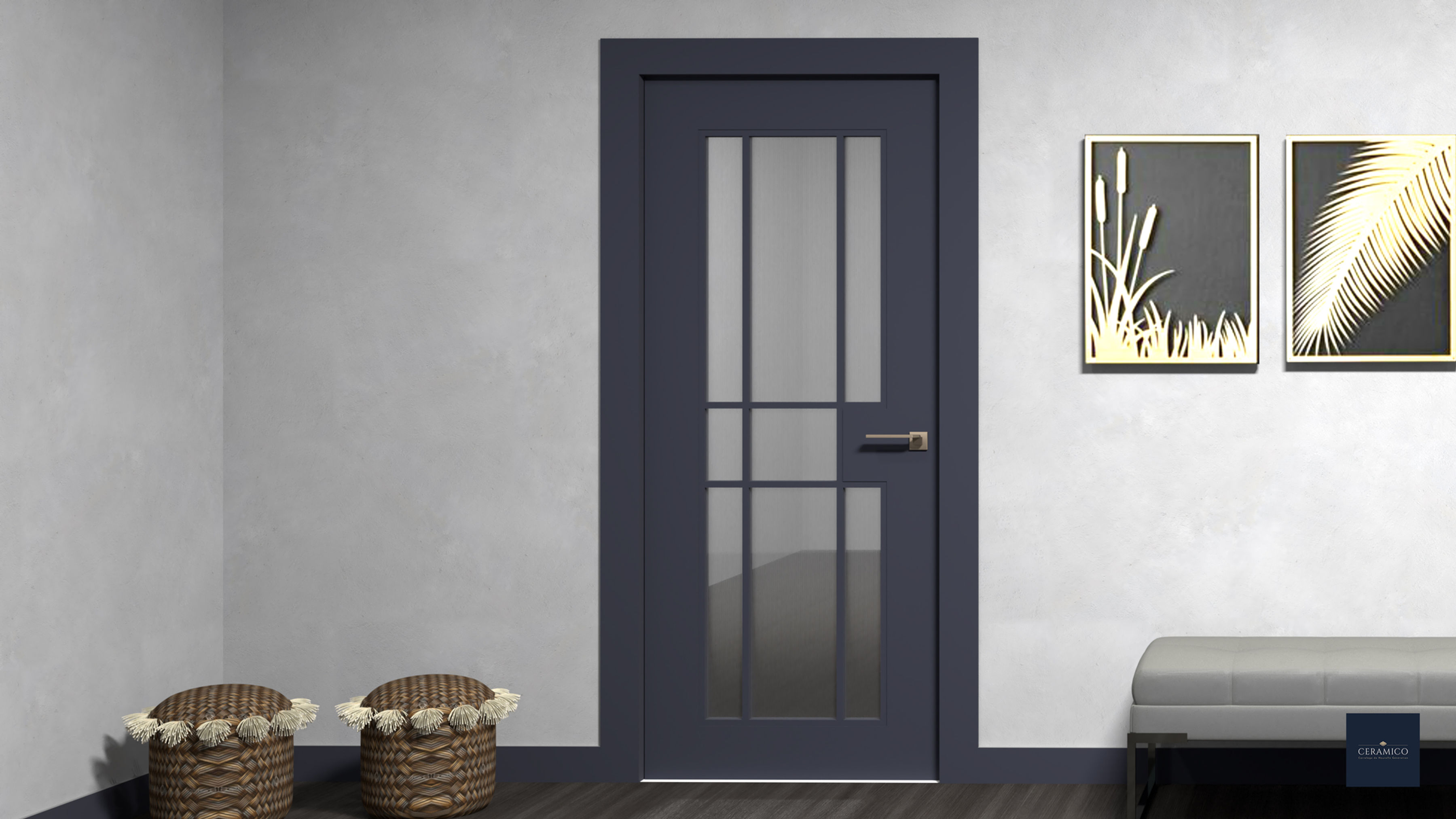 PORTE INTÉRIEUR AGGLOMÉRÉ LAQUÉE LINO 237 GRIS