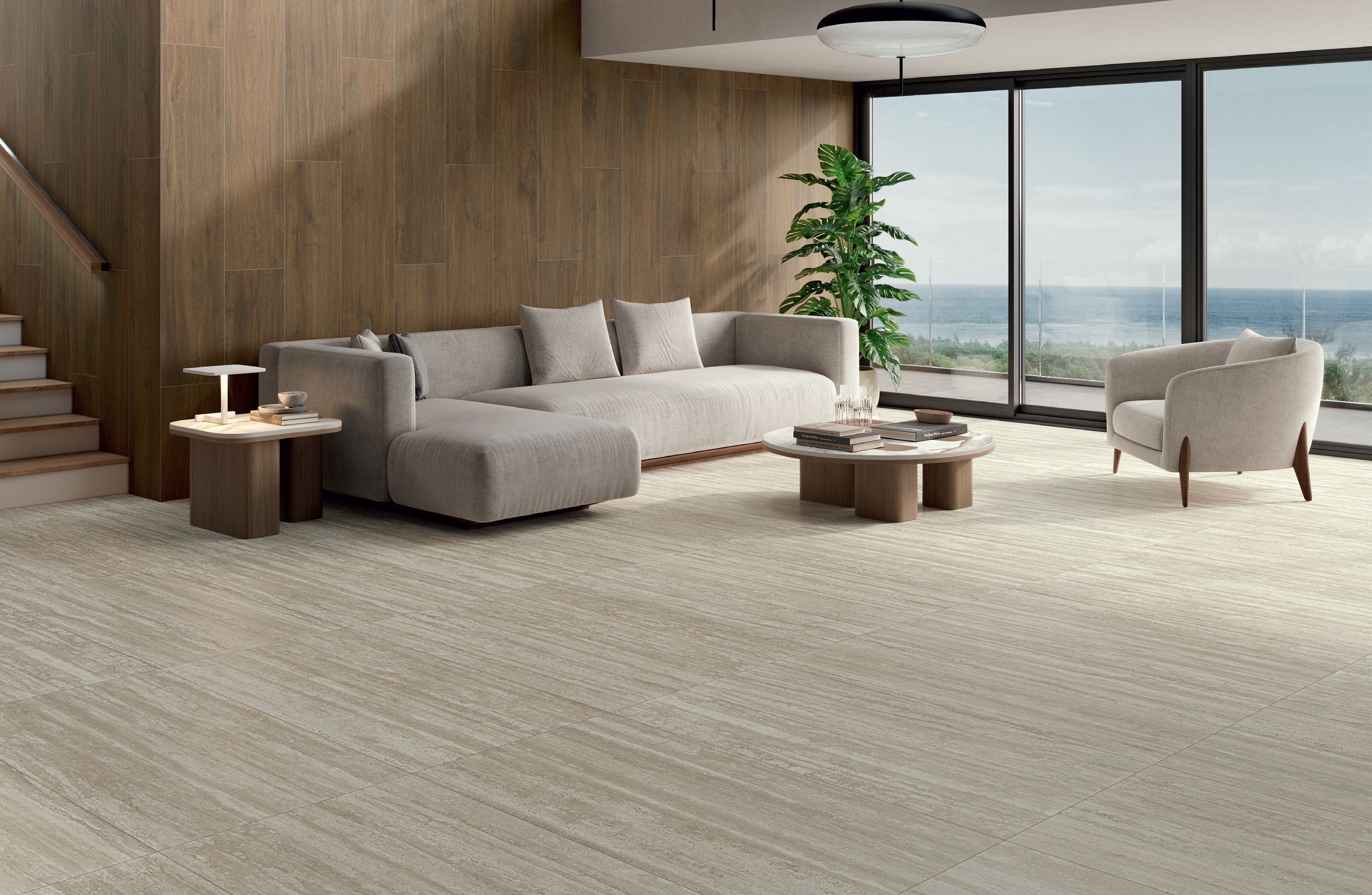 CARRELAGE MAT EFFET TRAVERTIN