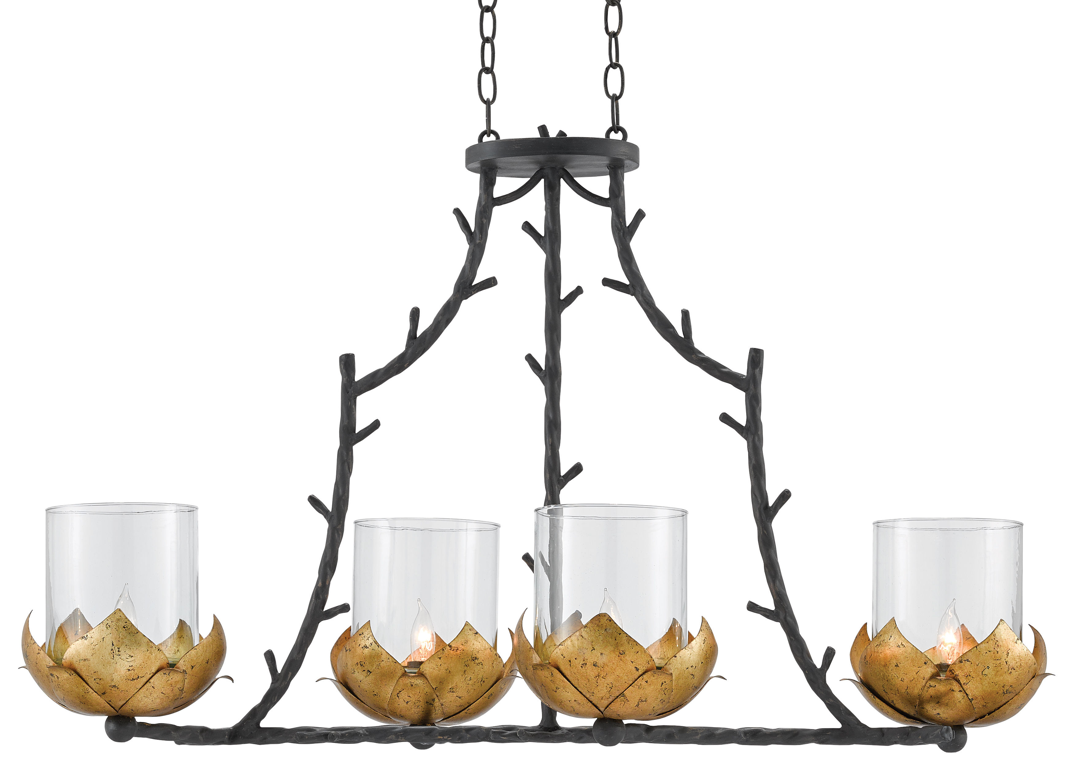 Water-Lily Rectangular Chandelier