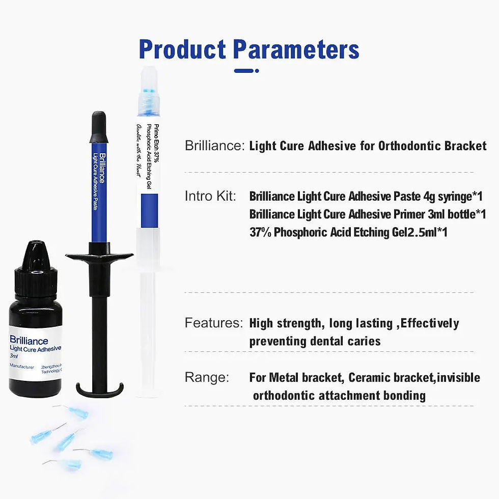 Miniature : Colle dentaire orthodontique - Bijoux dentaire - Kit complet photopolymérisable