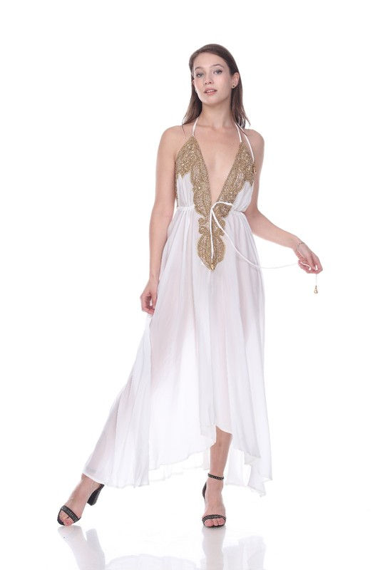 Thumbnail: Gold Detailed Resort Dress