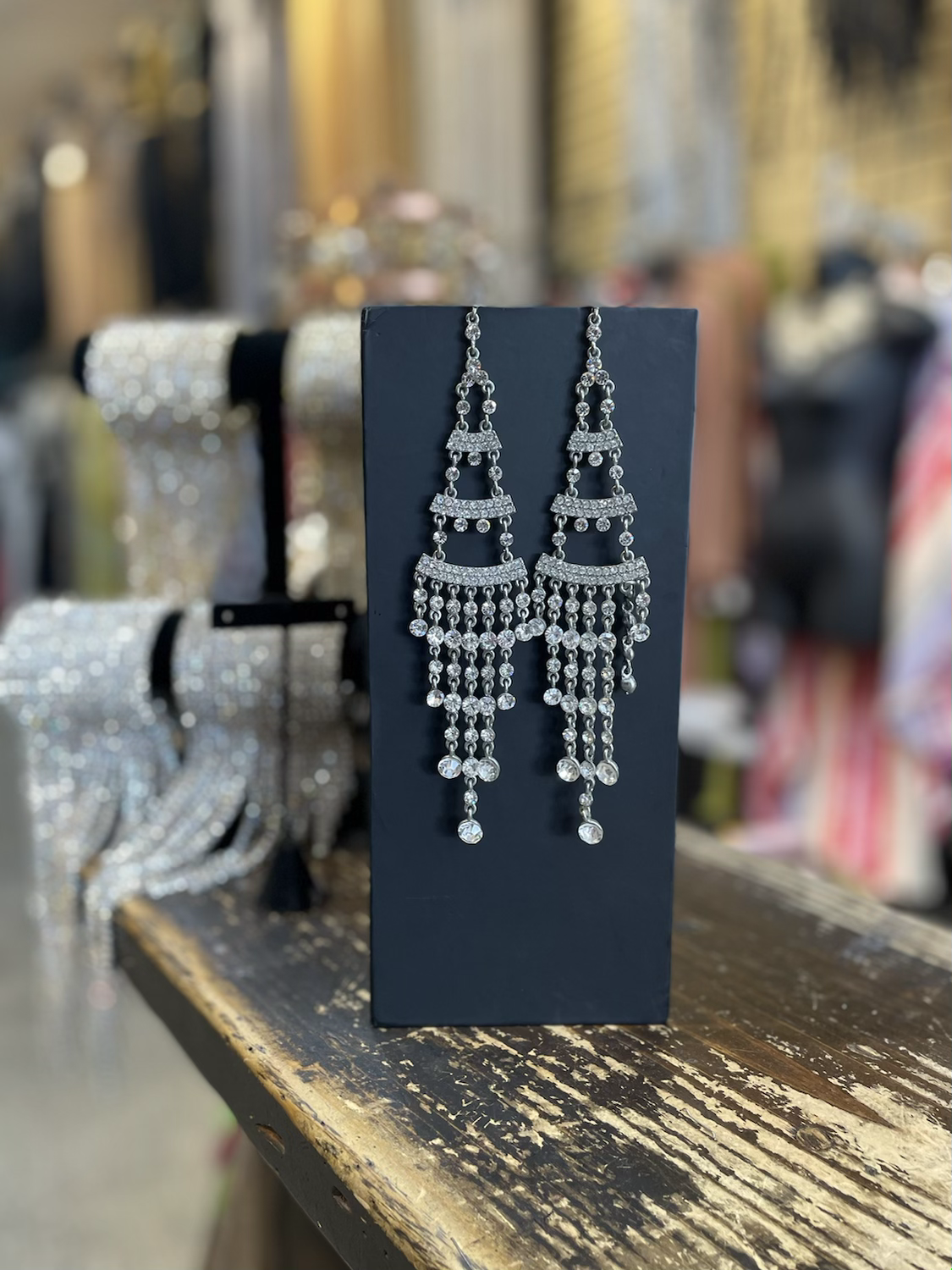 Silver Long Earrings