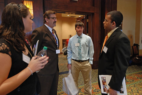 Dean Craig Lenz with Students at Residen