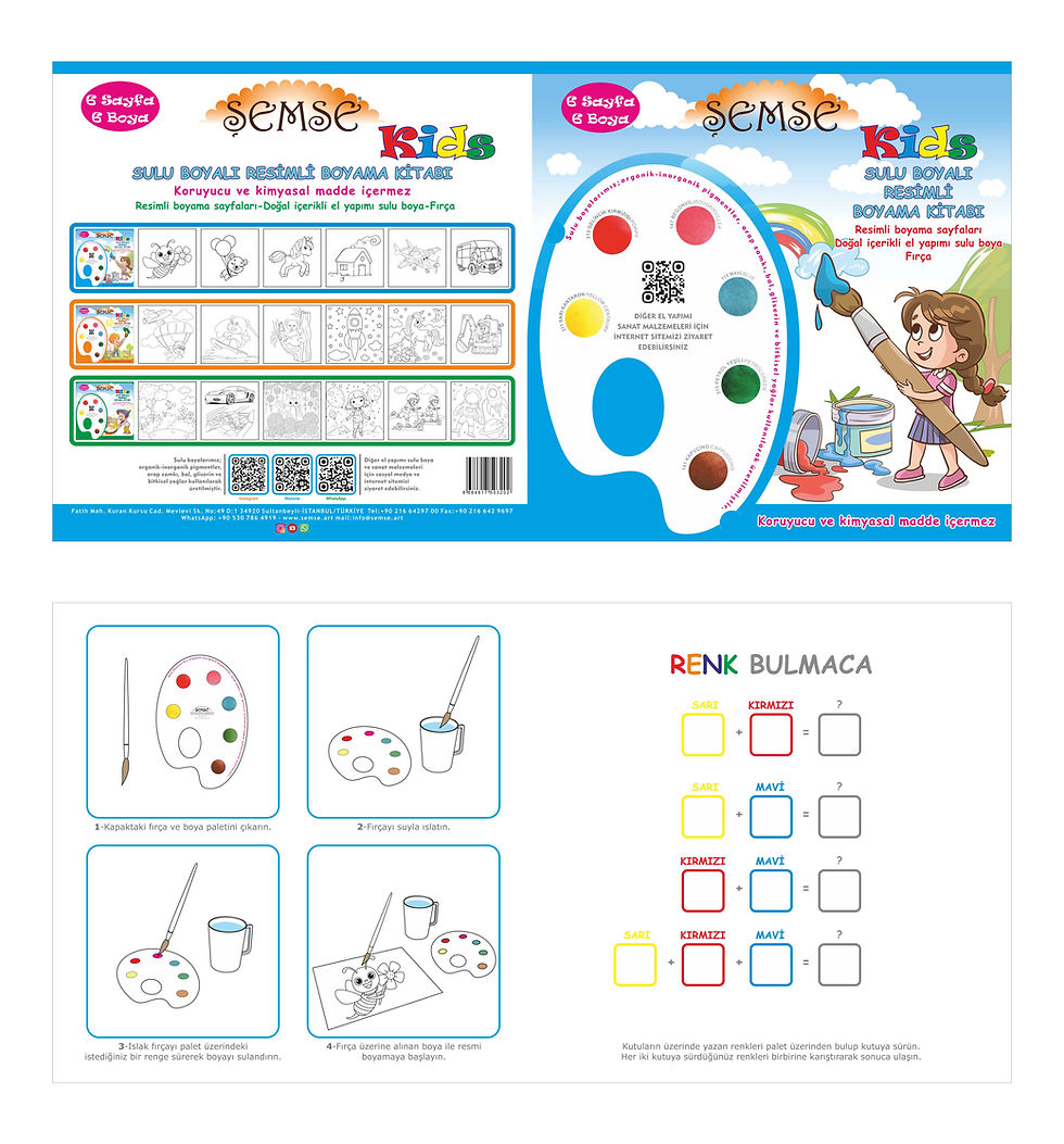 Thumbnail: Şemse Kids Colouring Book Set of 3