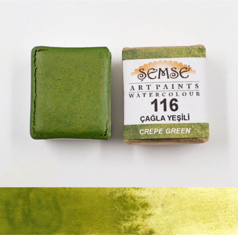 116 - Çağla Yeşili El Yapımı Sulu Boya