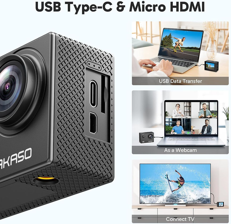 Thumbnail: AKASO EK7000 4K30FPS 20MP WiFi Action Camera with EIS Ultra HD 131FT Waterproof