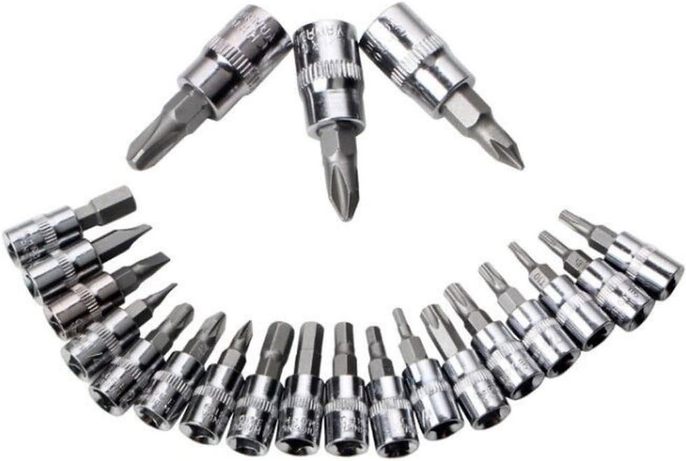 Thumbnail: 46 Pieces Mechanic Tool Kit 1/4” Dr. Ratchet Socket Wrench Set with Storage Cas