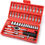 Thumbnail: 46 Pieces Mechanic Tool Kit 1/4” Dr. Ratchet Socket Wrench Set with Storage Cas