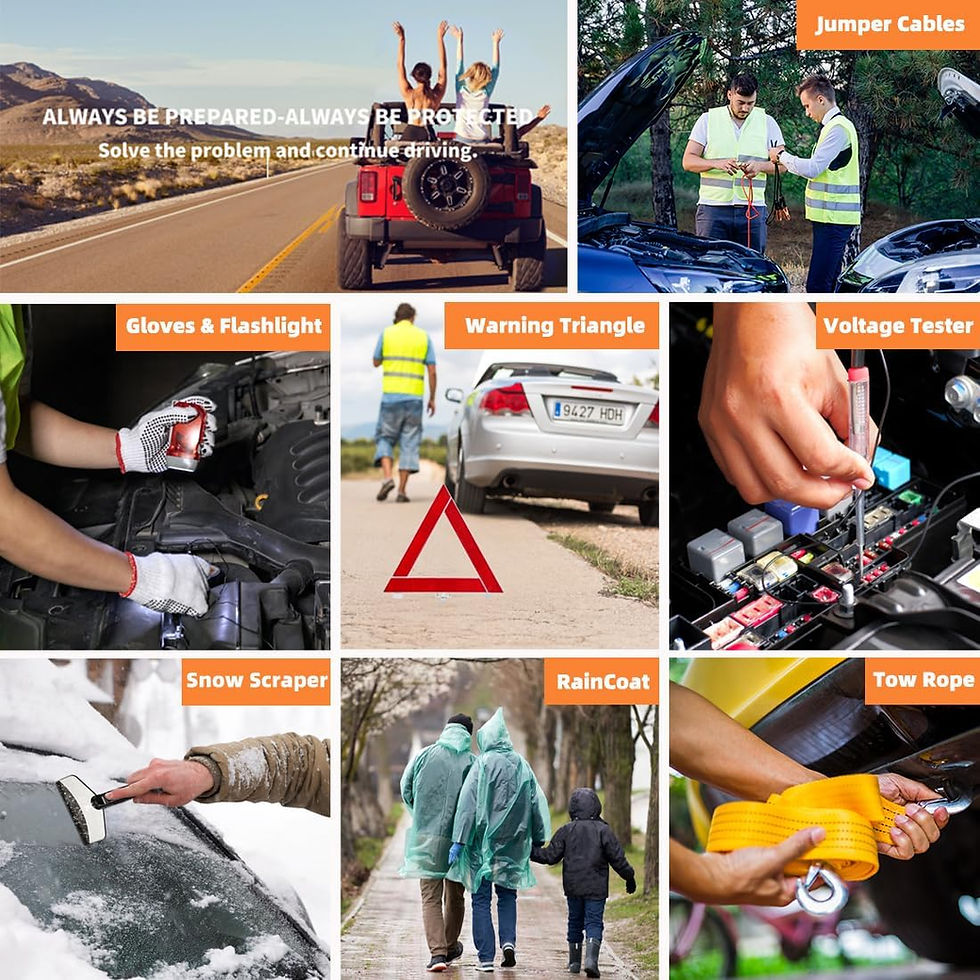 Thumbnail: CYECTTR Car Roadside Emergency Kit,Auto Vehicle Truck Safety Emergency Road Sid