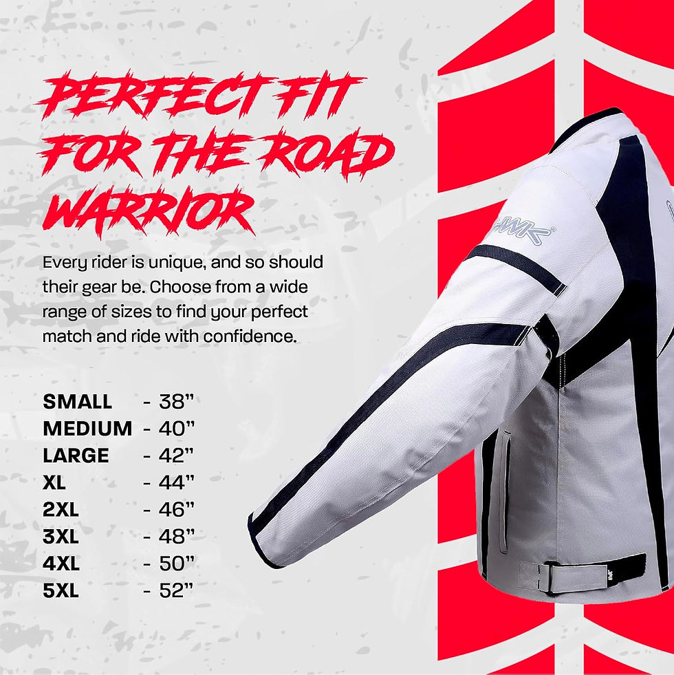 Thumbnail: HWK Motorcycle Jacket Men's Riding Textile Racing Motorbike Hi-Vis Biker CE Arm