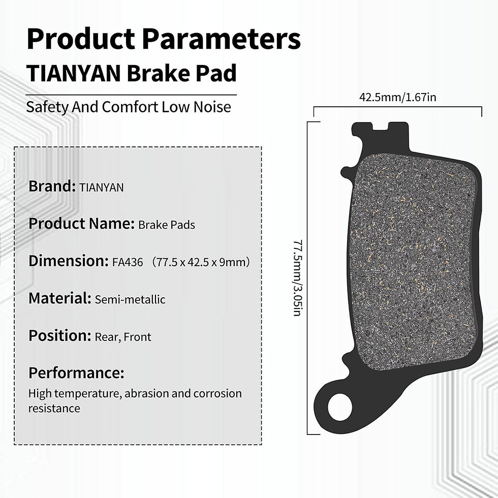 Thumbnail: TIANYAN Brake Pads Replacement for Honda CBR1000RR 2006-2015/ CBR600RR CBR600RR