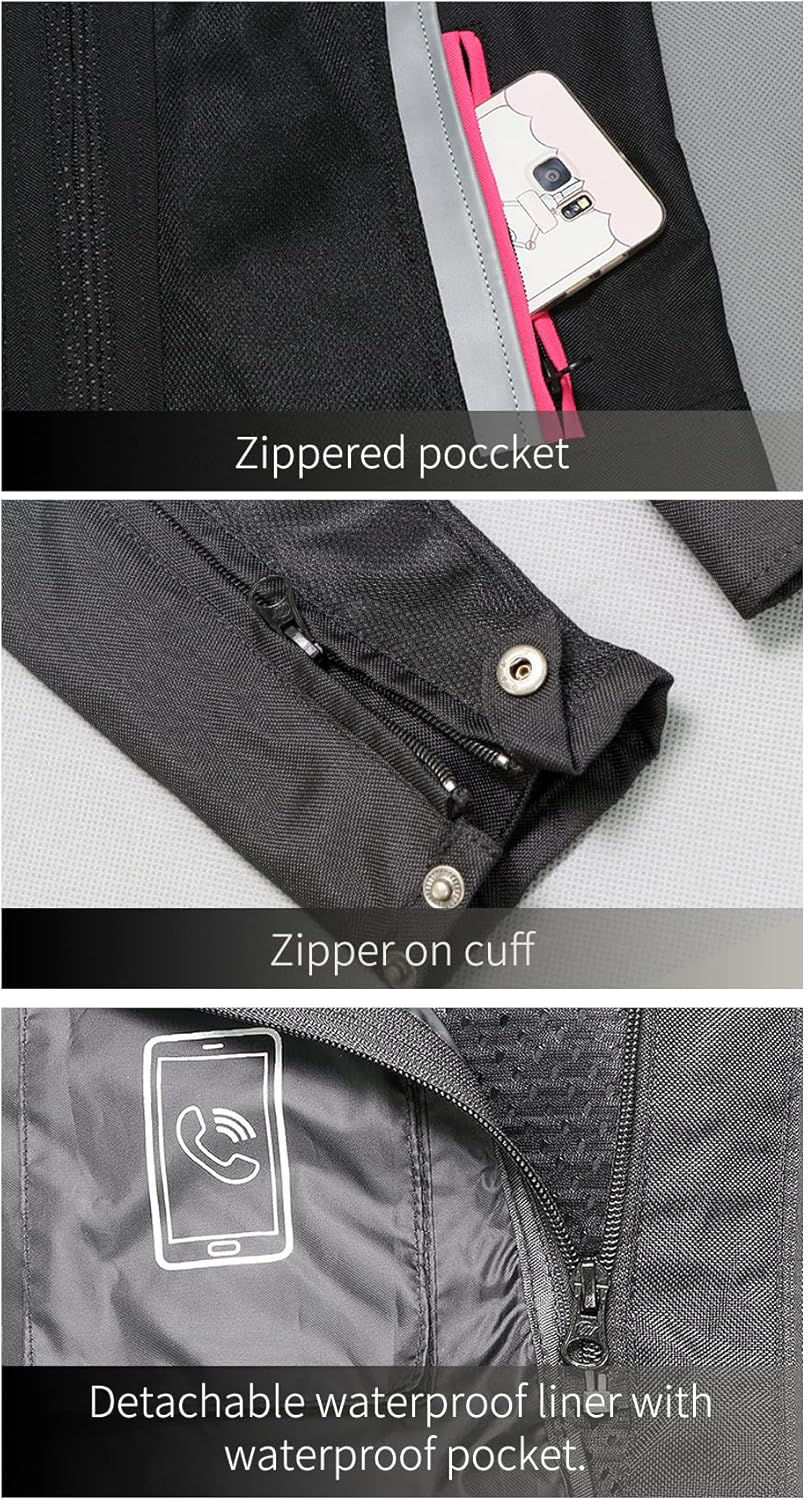 Thumbnail: Riding Tribe Motorcycle Jacket for Women - CE Armored, Reflective & Waterproof 