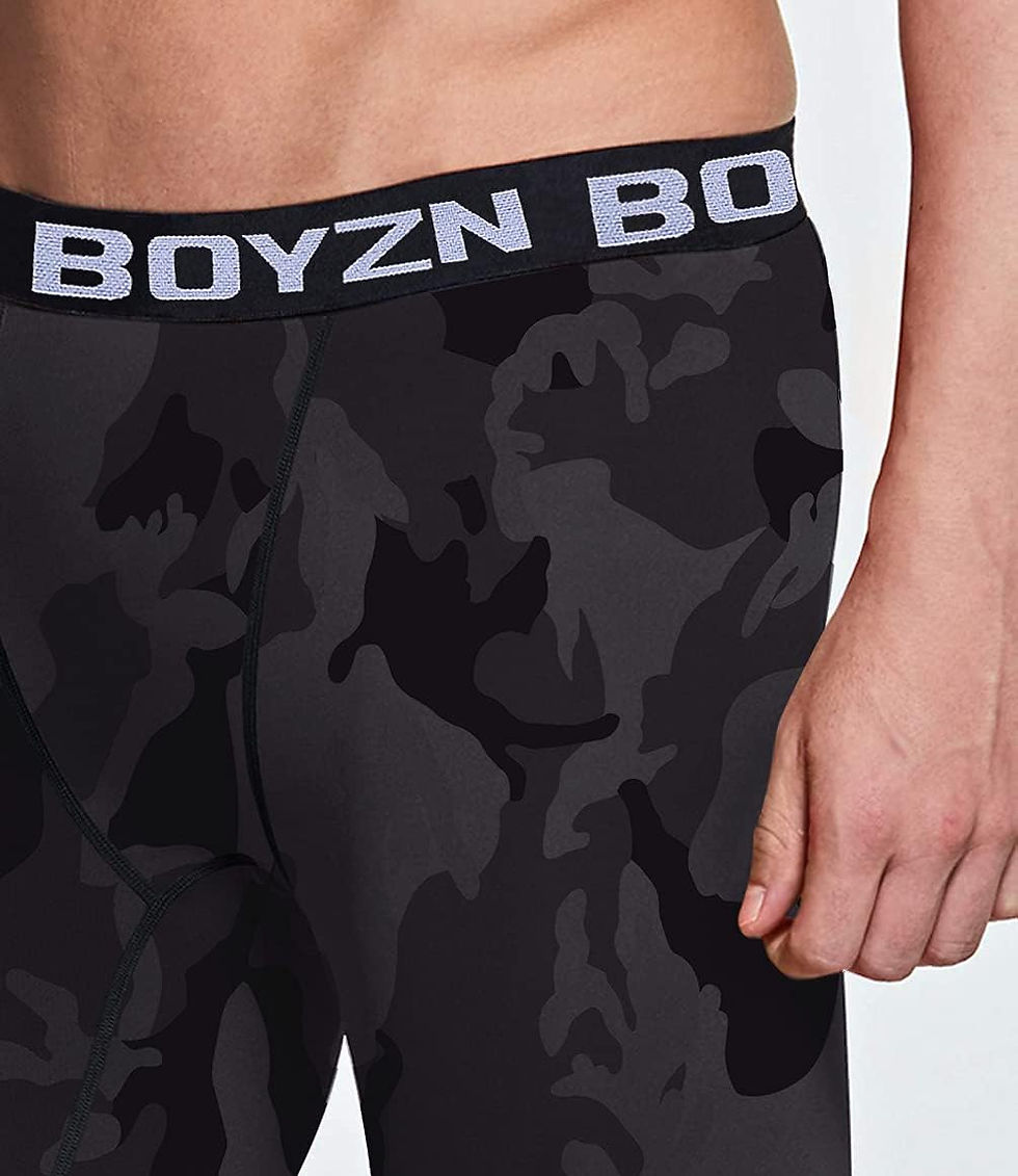 Thumbnail: Boyzn 1 or 2 or 3 Pack Men's Compression Pants, Cool Dry Athletic Workout Runni