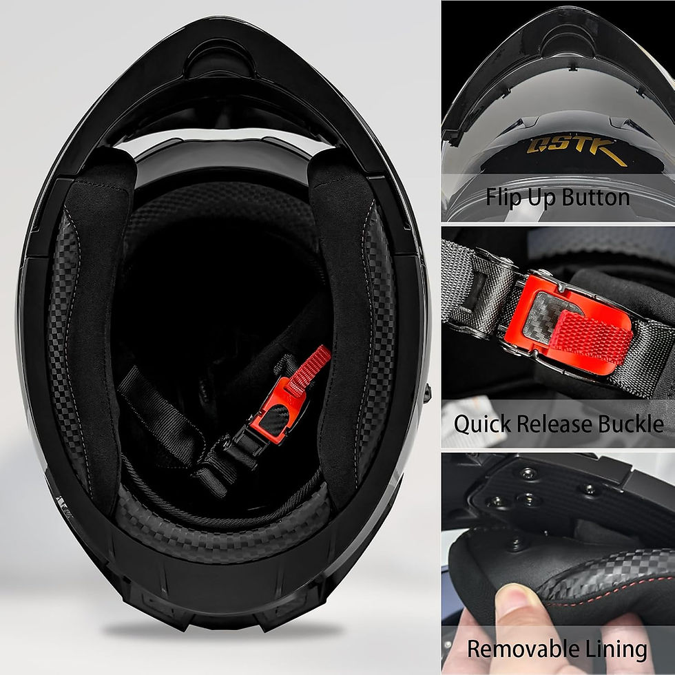 Thumbnail: Motorcycle Modular Helmet, Full Face Motorcycle Helmets with Flip-Up Visor for 