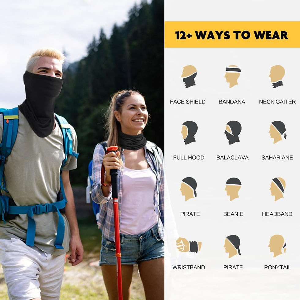 Thumbnail: SUNLAND Outdoor Neck Gaiter Bandana UV Dust Protection Face Covering Elastic Fa