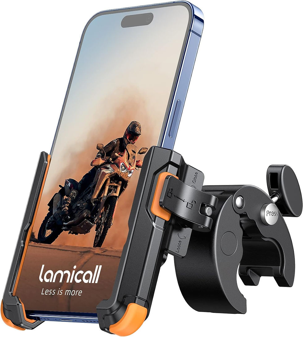 Thumbnail: Lamicall Motorcycle Phone Mount Holder - [Camera Friendly] [1s Lock] Bike Phone