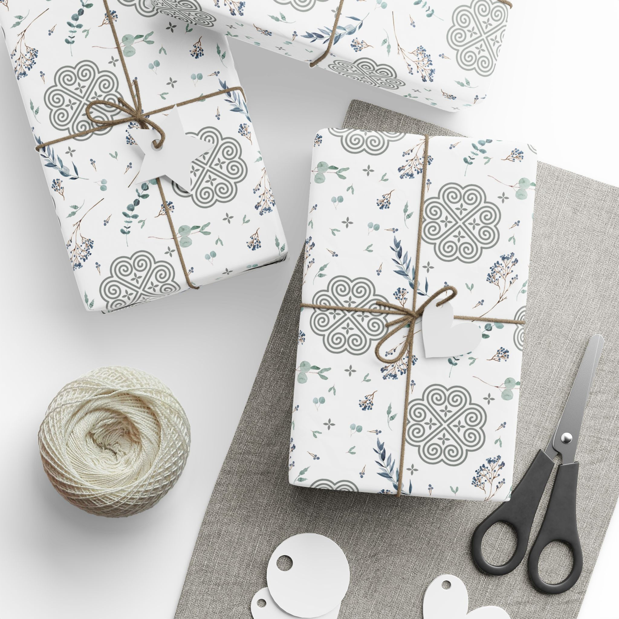 Misty Blue Wrapping Papers