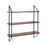 Thumbnail: 3-Tier 20"W Wood Bracket Shelves, Walnut