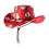 Thumbnail: Sequin Hearts Cowboy Hat, Red and Silver, Valentine'S Day by