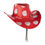 Thumbnail: Sequin Hearts Cowboy Hat, Red and Silver, Valentine'S Day by