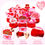 Thumbnail: 12 Pcs Valentine Honeycomb Centerpieces for Table Decorations, with Red Pink Hea