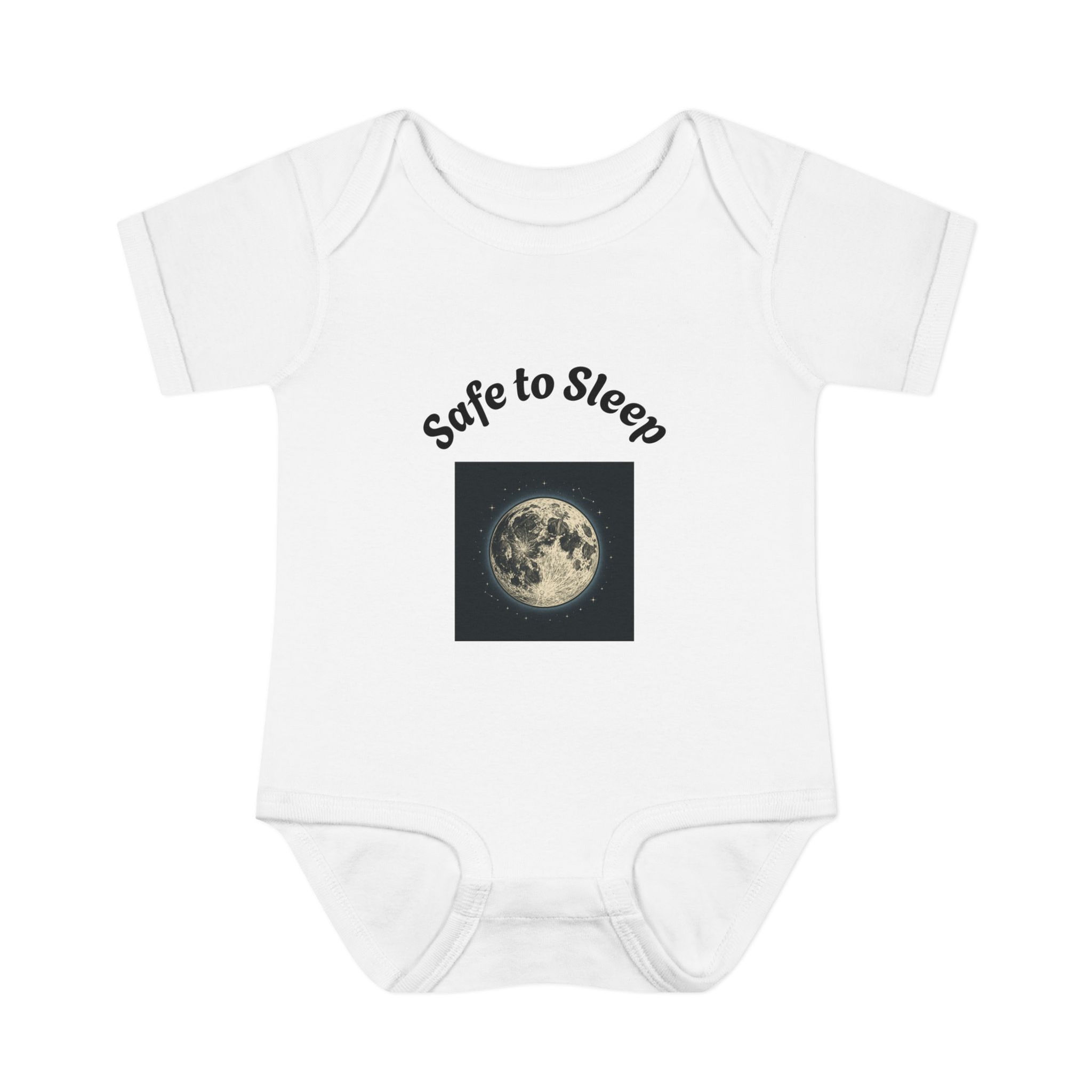 Infant Bodysuit "Safe to Sleep" Moon & "Play Time Sunshine" Back Print