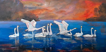 Bild Magic Swans
Acryl auf Leinwand 50 x 100