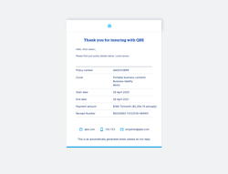 QBE: Email confirmation