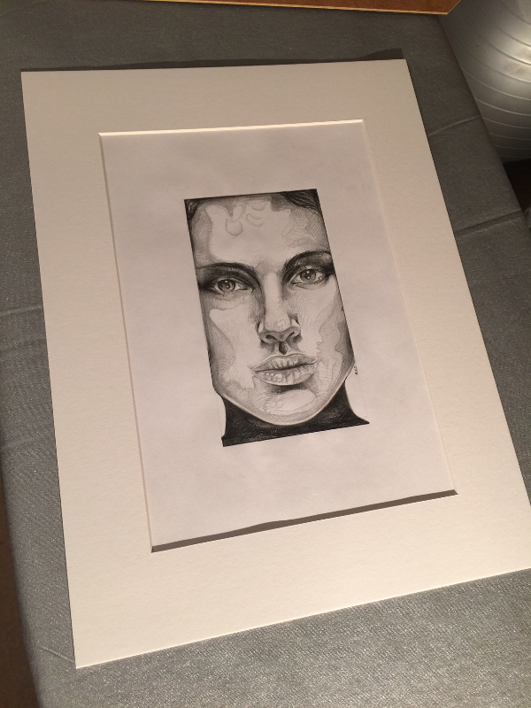 IGABFAT: Framing the Natalie Portman drawing.