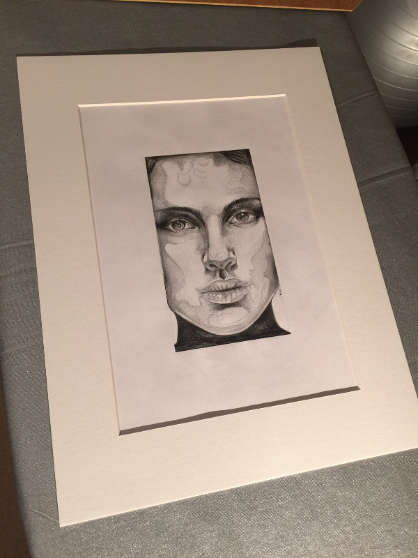 IGABFAT: Framing the Natalie Portman drawing.