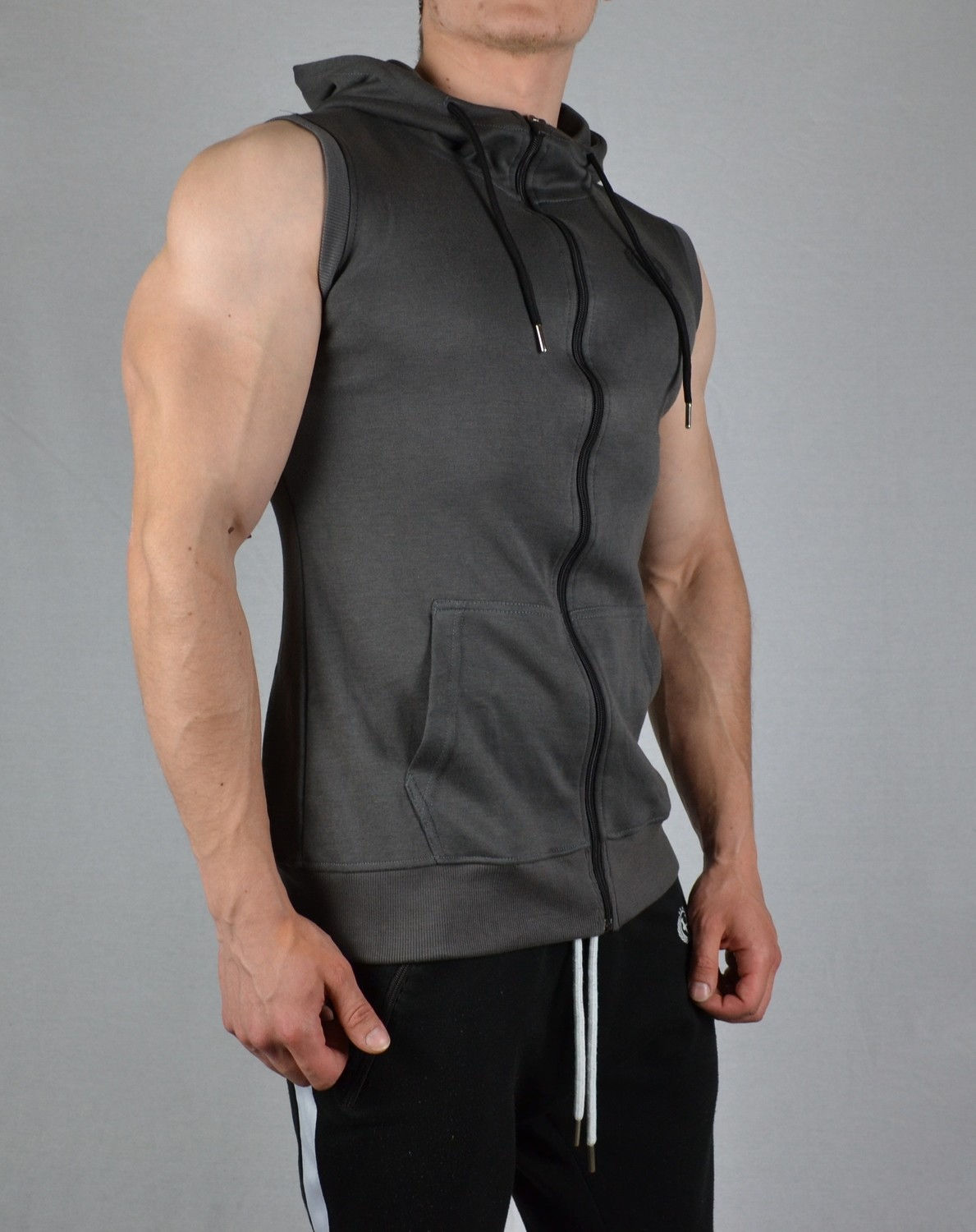 Muscle Zipper Light Grey