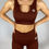 Thumbnail: Ripped Comfy Sports Bra Coffee Brown